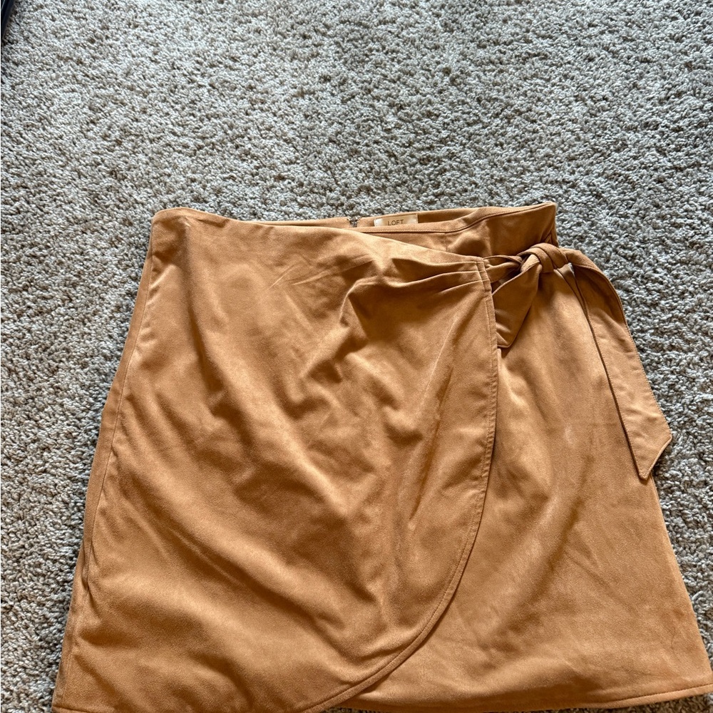 LOFT Asymmetrical Tan Skirt